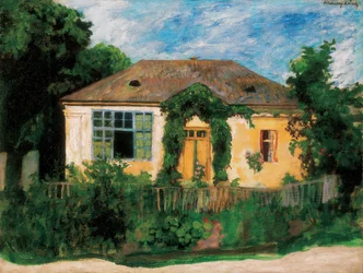 Mi estudio en Nagybánya, casa entre árboles